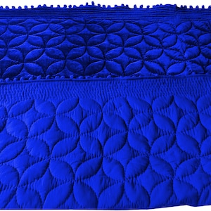 Dorm Quilt, Royal blue Luxury Quilt, Royal blue Queen Quilt, Dark Blue King Quilt, Twin quilt, Velvet Quilt, Christmas Gift, Holiday Gift