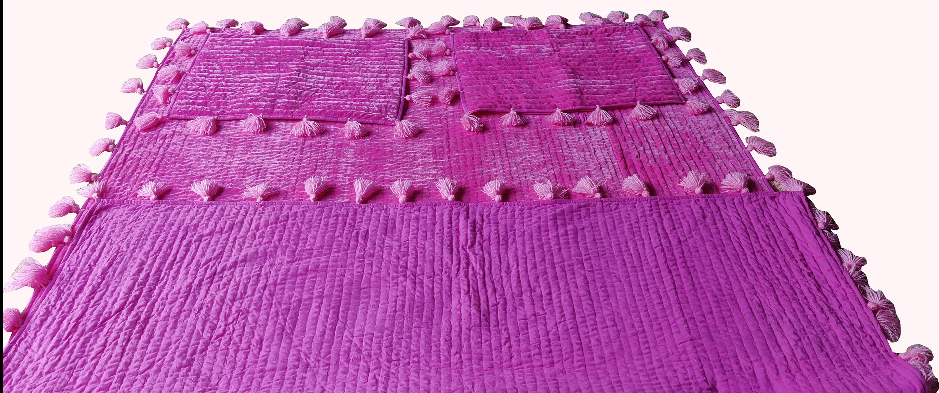 Baby Pink Ombre Velvet Quilt Baby Pink Throw Blanket Baby Pink Etsy