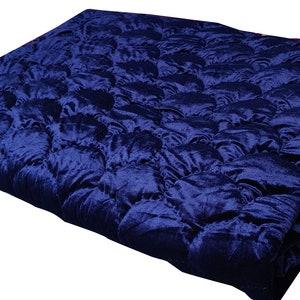 Dorm Quilt, Navy blue Luxury Quilt, Navy Blue Queen Quilt, Dark Blue King Quilt, Velvet Quilt, Christmas Gift, Holiday Gift Ideas
