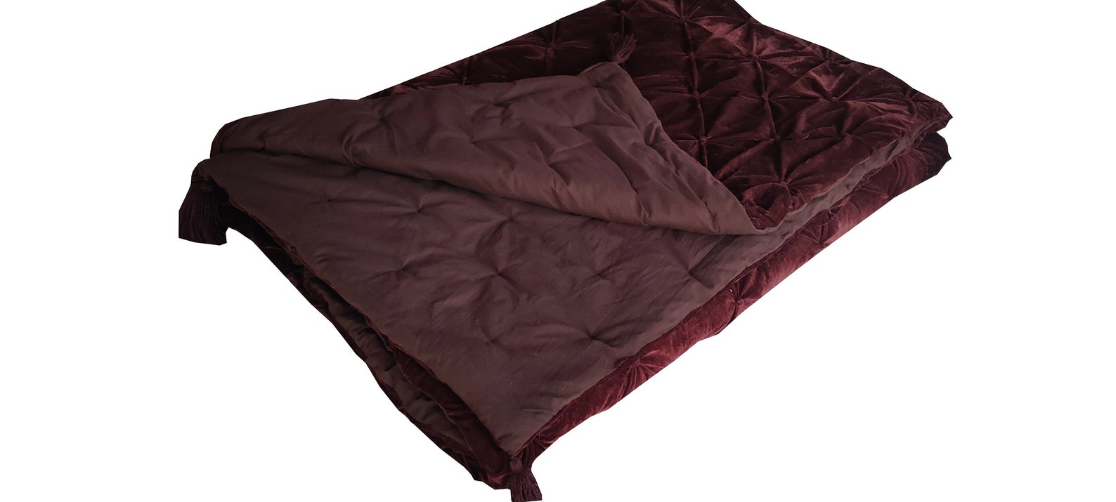 Brown Velvet Quilt King Velvet Quilted Throw Velvet Quilt Etsy