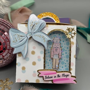 Whimsical Nutcracker & Ballerina Shaker Favor Box | Holiday Party Favor | Set of 6 or 12 | Gender Neutral Gift Container
