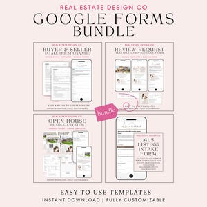 The Google Forms Bundle Real Estate Template Bundle Buyer & Seller Intake Questionnaire Review Request Open House Bundle MLS Listing Intake