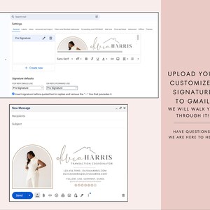 Podpis e-mail koordynatora transakcji w nieruchomościach, profesjonalny podpis w Gmailu, szablon Canva, TC Marketing zdjęcie 5