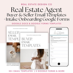 Real Estate Buyer & Seller Email Templates for Gmail Google Doc Templates Real Estate Agent Templates Email Script Realtor Client Management