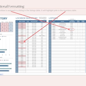 Real Estate Agent Lockbox, Sign & Rider Inventory Tracker, Google Sheets Template, Business Tools image 3