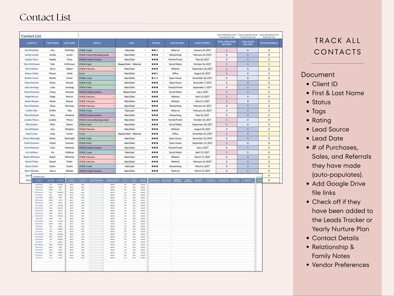 Real Estate CRM All-In-One | Google Sheets, Client List, Leads Tracker, Follow-up System, Buyer & Seller Onboarding, Transactions image 5