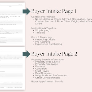 Buyer and Seller Intake Questionnaire, Real Estate Google Form Plus Canva Template, Agent Marketing Client Onboarding image 8