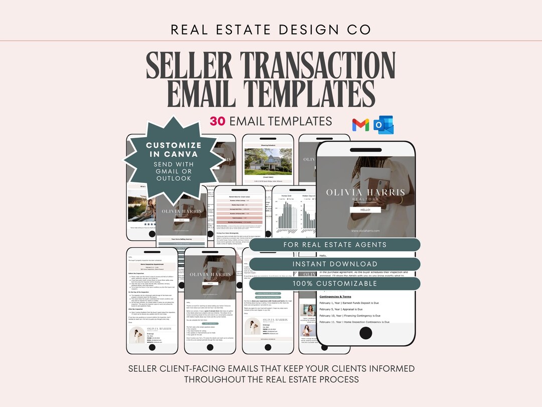 Real Estate Email Templates for Seller Transactions, Lead to Sold ...