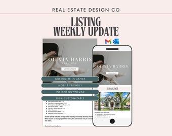 E-Mail-Vorlage für das Update von Wohnungsobjekten | Verkäufermitteilung, Canva, Gmail,Outlook