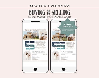 Buyer and Seller Real Estate Process Text Message Canva Template Agent Marketing