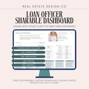 Professionista dei mutui, responsabile dei prestiti, dashboard condivisa del cliente: nuovo acquisto, rifinanziamento, linea di credito ipotecaria, rinnovo, foglio di calcolo Google