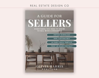 Real Estate Sellers Guide Canva Template: Listing Presentation, Agent Marketing, (Editable, Digital Download)