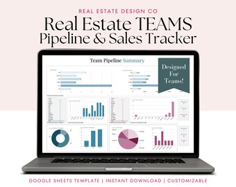 Real Estate Team Pipeline Google Sheets Template Business Tracker Client Tracker Leads Tracker Realtor Touchpoint Checklist Buyer and Seller