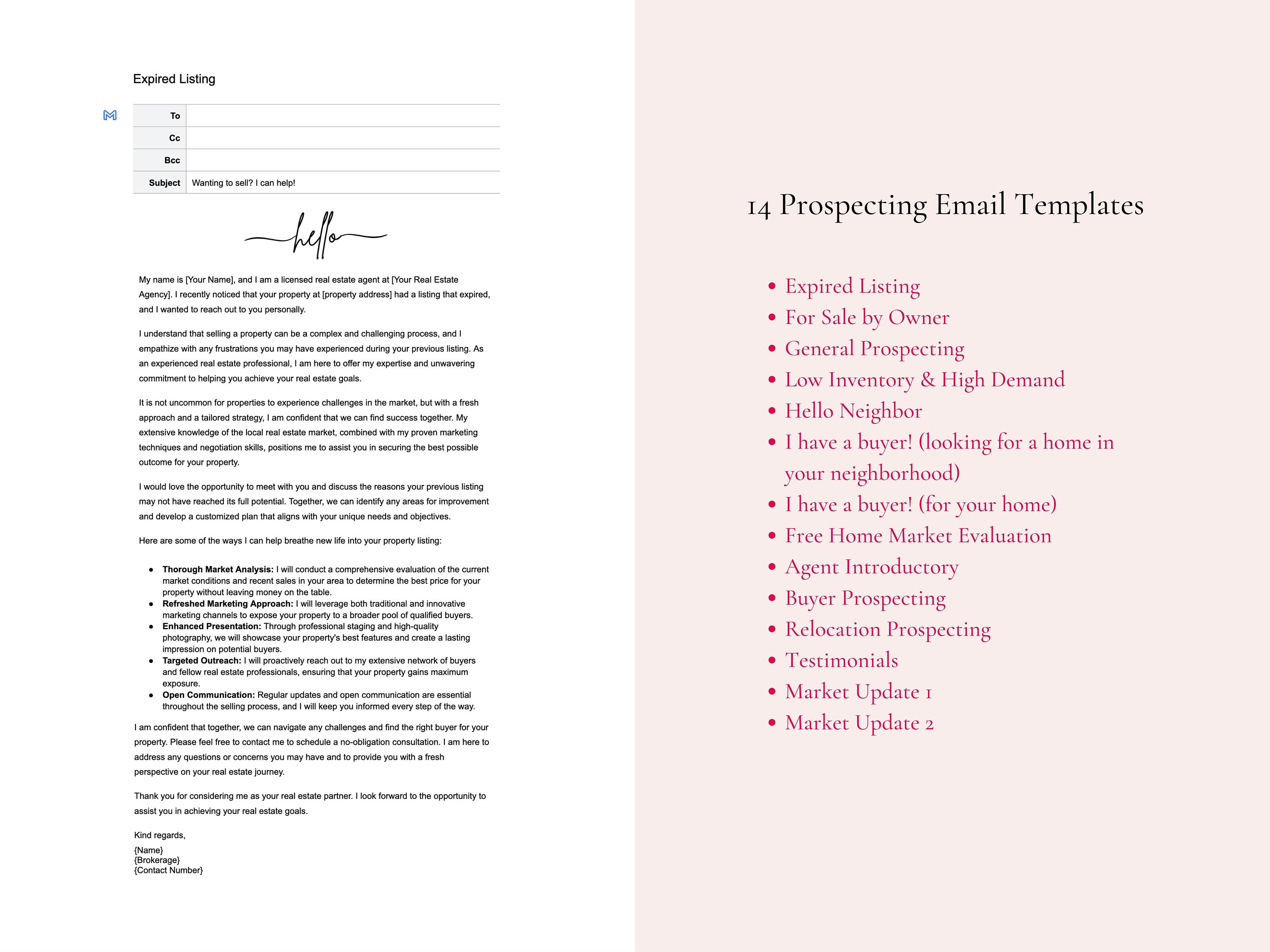 Real Estate Prospecting Email Templates Farming Bundle Lead Etsy