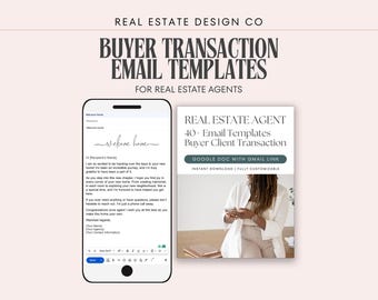 Real Estate Agent Buyer Email Templates, Google Doc, Gmail, Email Scripts, Marketing, Client Management
