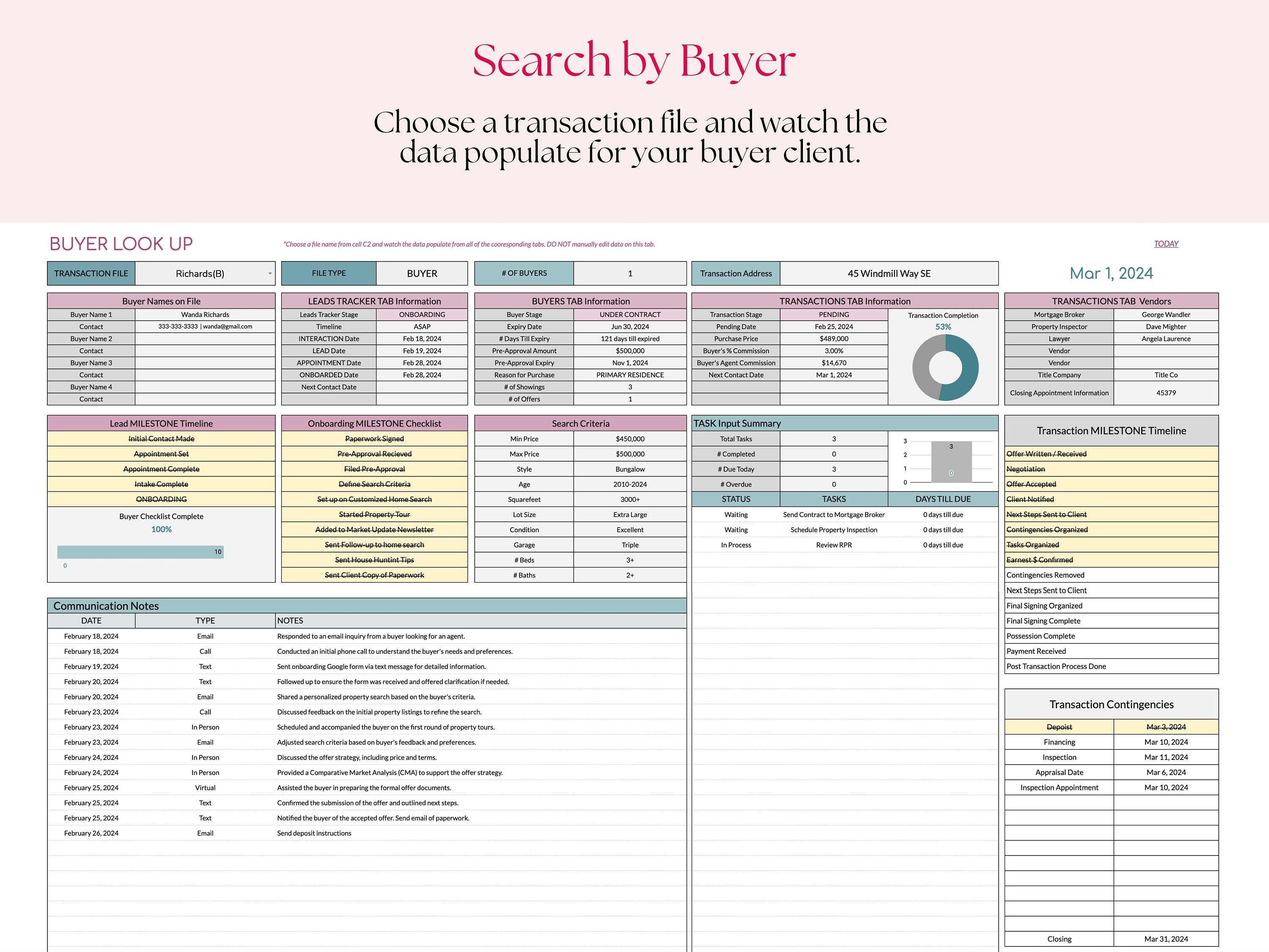 Allinone Real Estate Business Tracker, Google Sheets Spreadsheet