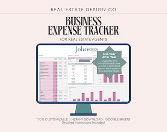 Hoja de cálculo de seguimiento de gastos inmobiliarios de Google Sheets / Seguimiento por categoría, año, mes, trimestre, listado...