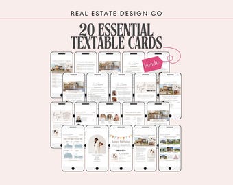 Real Estate Agent Textable Card, Canva Templates: Marketing, Prospecting, Coffee Card (Digital Download)
