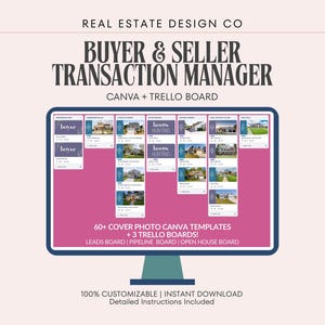 Trello Templates: Käufer Verkäufer Transaktions-Manager,Leads Tracker, Tag der offenen Tür