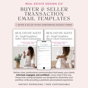 Real Estate Buyer & Seller Email Templates for Gmail Google Doc Templates Real Estate Agent Templates Email Script Agent Client Management