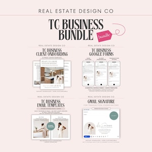 Real Estate TC Bundle | Transaction Coordinator Business Tools | Onboarding, Google Forms, Email Templates & Gmail Signature