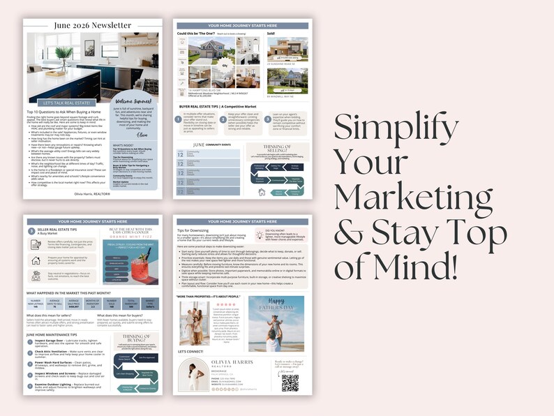 2026 Real Estate Newsletter Bundle | 12-month Agent Marketing Templates ...