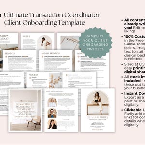 K&ouml;nnte beinhalten: Eine digitale Vorlage f&uuml;r die Kunden-Onboarding, mit einem beige-braunen Farbschema. Die Vorlage enth&auml;lt Abschnitte f&uuml;r Dienstleistungen, Zusatzleistungen, den Prozess und Kundenfeedback. Die Vorlage ist anpassbar und enth&auml;lt Archivbilder. Der Text "Vereinfachen Sie Ihren Kunden-Onboarding-Prozess" ist in einem gr&uuml;nen Kreis dargestellt.