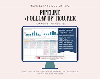 Real Estate Business Tracker: Pipeline, Client Dashboard, Follow-Up, Smart Calendar, Transaction Manager (Google Sheets)