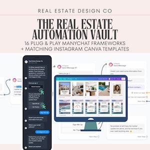 Real Estate Instagram Automation Bundle | 16 ManyChat Templates + Matching Instagram Templates | Lead Magnet