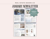 January 2026 Real Estate Newsletter | Editable Canva Template, Agent Marketing, Email, Print, Text