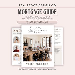 Real Estate Agent Mortgage Guide, Marketing Canva Template, Buyer Financing