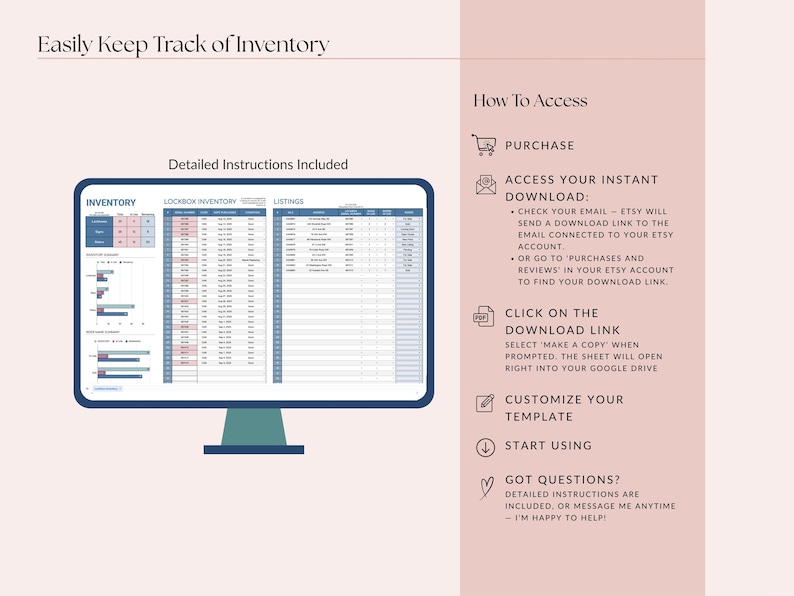 Real Estate Agent Lockbox, Sign & Rider Inventory Tracker, Google Sheets Template, Business Tools image 8