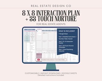 CRM inmobiliario / Seguimiento de clientes potenciales, Planificador de marketing, Campaña de fidelización de clientes, Hojas de cálculo de Google
