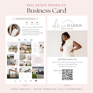 Visitenkarte | Verkauf von Objekten | -Visitenkarte | Druckbar | QR-Code | Canva Vorlage | Instagram Visitenkarte Template