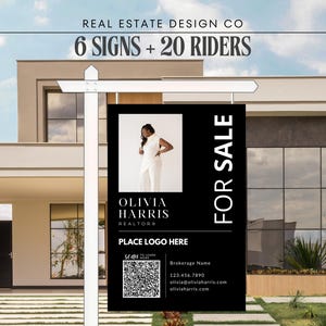 Real Estate Yard Signs With Riders: Canva Template (Editable, Digital Download)