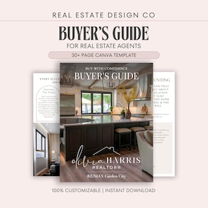 Real Estate Buyer's Guide Canva Template: Agent Marketing Packet (Editable, Digital Download)