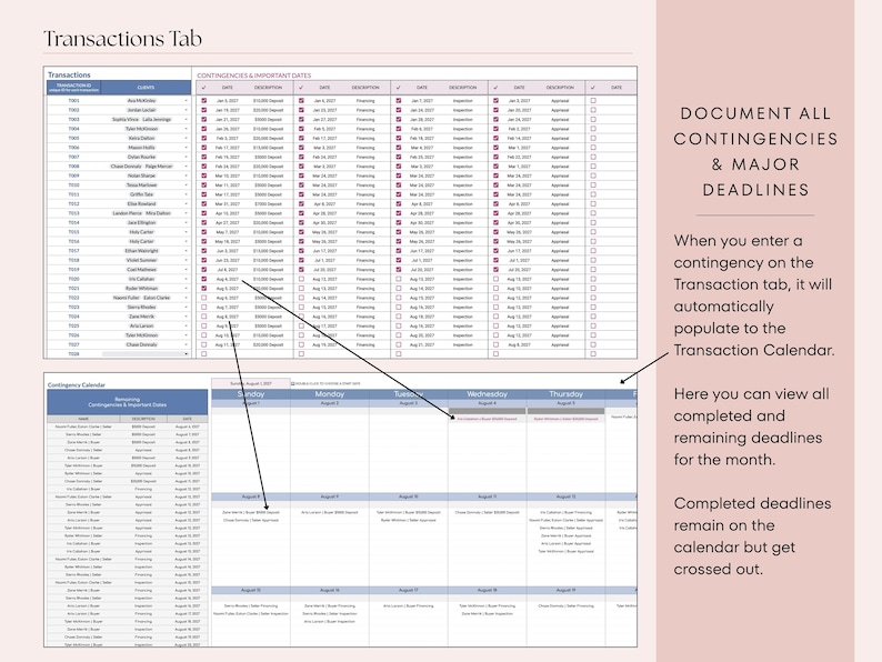 Real Estate CRM All-In-One | Google Sheets, Client List, Leads Tracker, Follow-up System, Buyer & Seller Onboarding, Transactions image 14