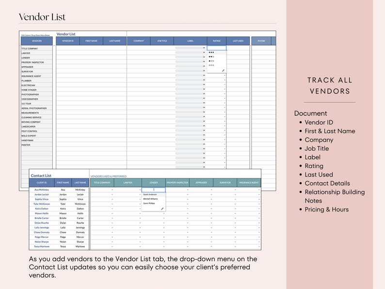 Real Estate CRM All-In-One | Google Sheets, Client List, Leads Tracker, Follow-up System, Buyer & Seller Onboarding, Transactions image 6