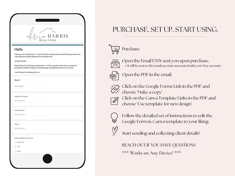Buyer and Seller Intake Questionnaire, Real Estate Google Form Plus Canva Template, Agent Marketing Client Onboarding image 9