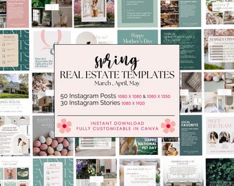 Modelos de imóveis para Instagram na primavera: marketing de mídia social (download digital)