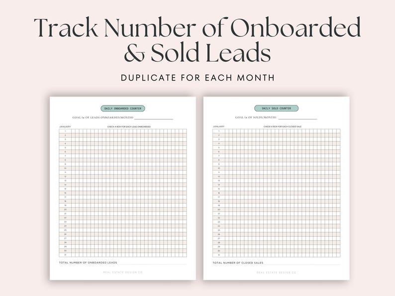 Real Estate Leads Tracker Canva Template, Track Individual Leads, Track ...