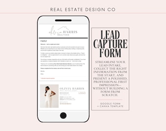 Real Estate Lead Capture Form: Buyer & Seller Inquiry Google Form Template (Canva Add-Ons)