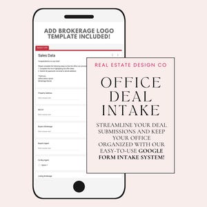 Real Estate Office Deal Sheet Submission Google Form Sales Data Brokerage Admin Canva Template Brokerage Name Business Systems and Tools