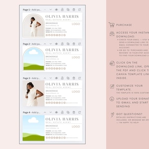 Real Estate Agent Email Signature Canva Template, Gmail, Professional image 8