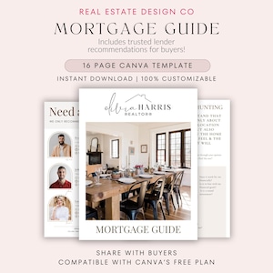 Real Estate Agent Mortgage Guide Marketing Tools Roadmap to Financing Purchasing a Home Agent Marketing Canva Template Client Information