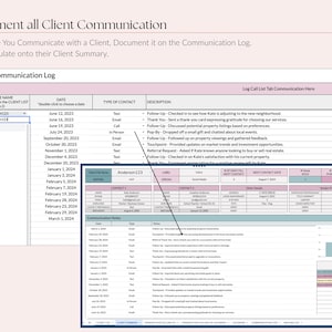 Lista de clientes inmobiliarios en Google Sheets, CRM con calendario de seguimiento, panel de control de clientes. imagen 9