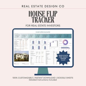 House Flipping Calculator: Google Sheets Investment Tracker, House Renovation Planner (Digital Download)