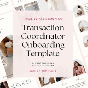 Transaction Coordinator Onboarding Welcome Packet Real Estate Client Canva Template Marketing Template Management Business Tools Checklist