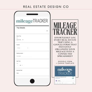Rastreador de kilometraje de agente inmobiliario Formularios de Google Uso del vehículo, registro de viajes, reclamo de impuestos
