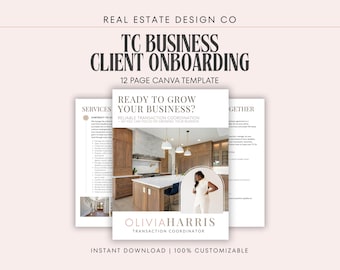 Real Gebäude TC Business Klient Onboarding Canva Vorlage (12 Seite) - Sofort Download
